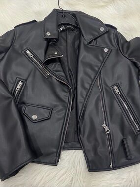 Zara black moto jacket